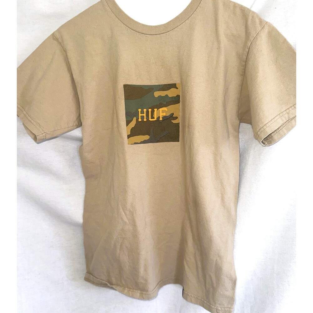 Huf Beige Ambush Camo Box Logo T-shirt Small